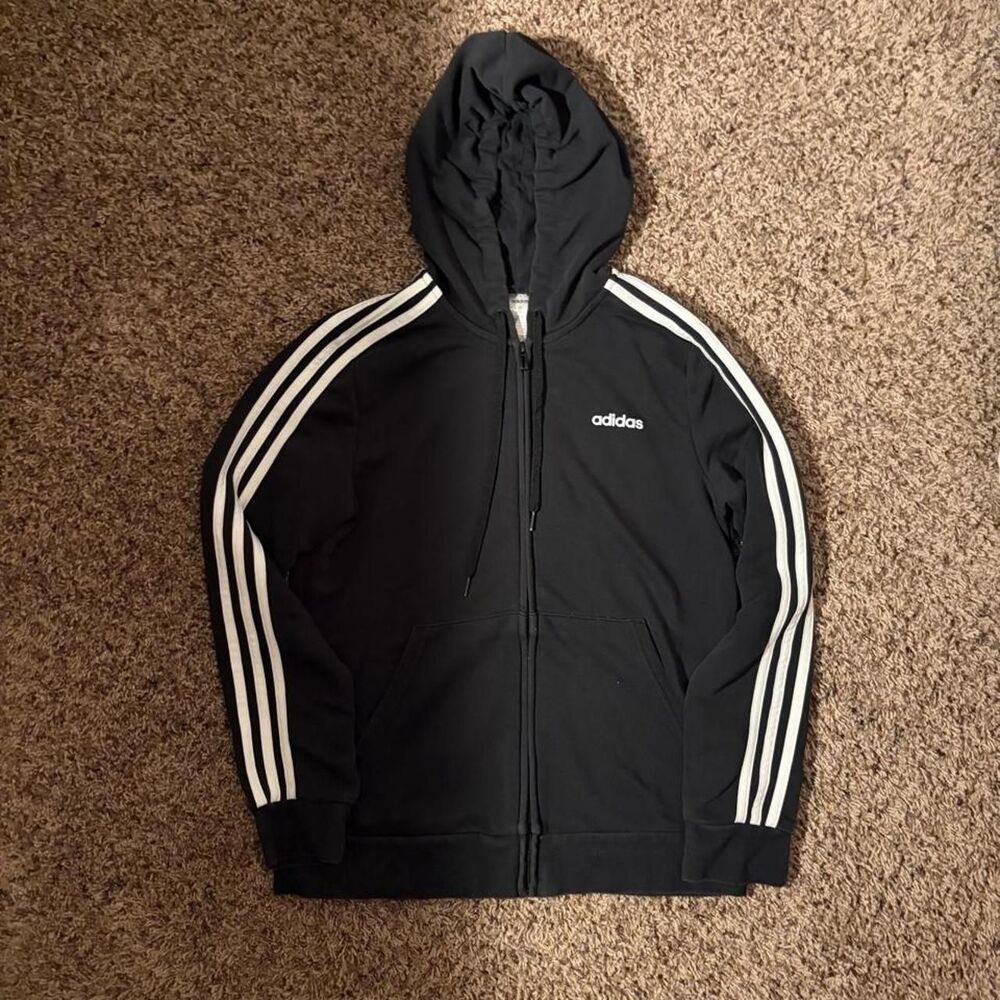 Adidas Women's Black and Grey Hoodie